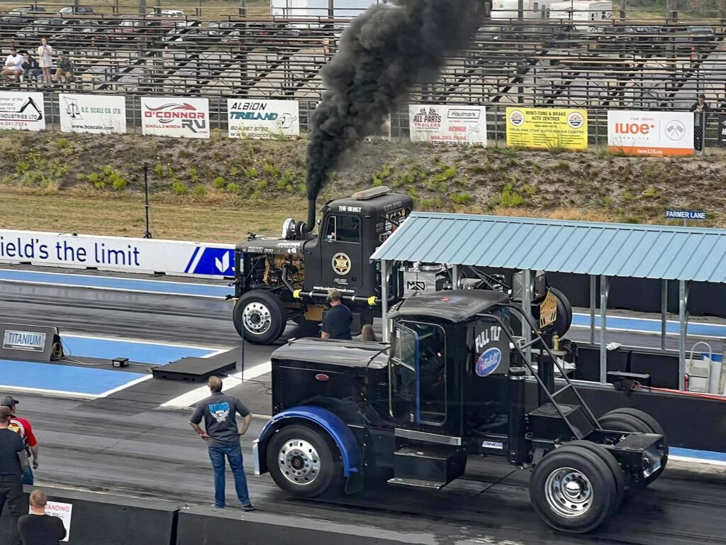 Hot Rod Diesel Semitruck NHRDA Drag Race