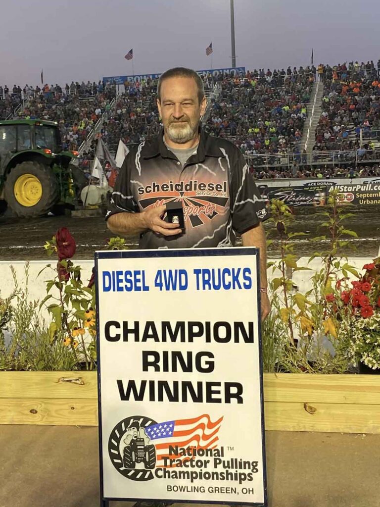 Scheid Diesel Kent Crowder Super Stock Diesel Truck Pulltown USA Winner