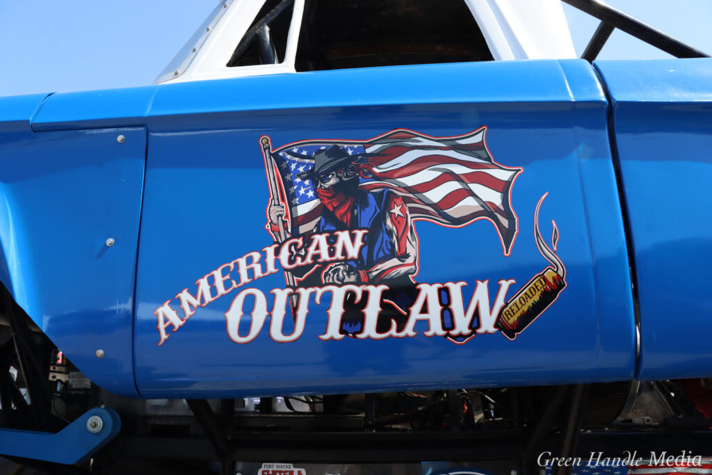 Vinyl Wrap American Outlaw Graphic Diesel Monster Truck