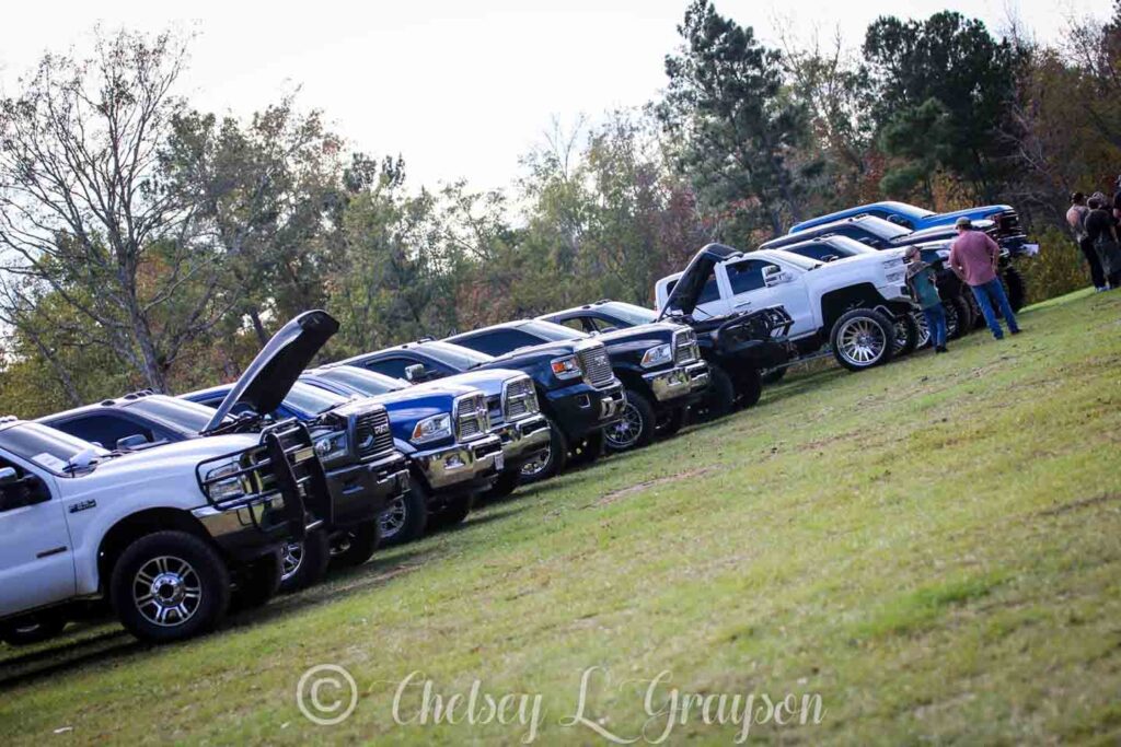 Truck Show And Shine Competition Diesels In Dark Corners