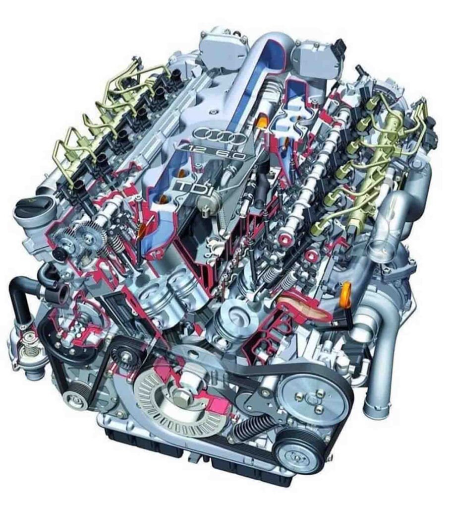 Volkswagen V-12 Twin Turbo Diesel Engine TDI