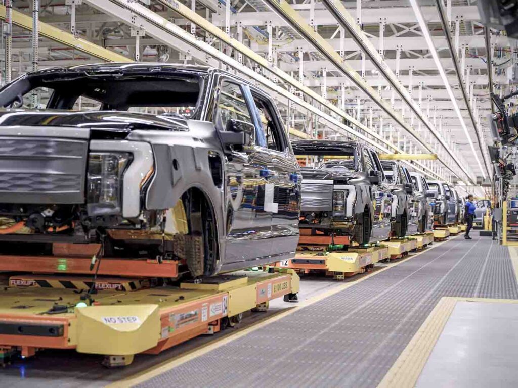 Ford F-150 Lightning EV Production Line