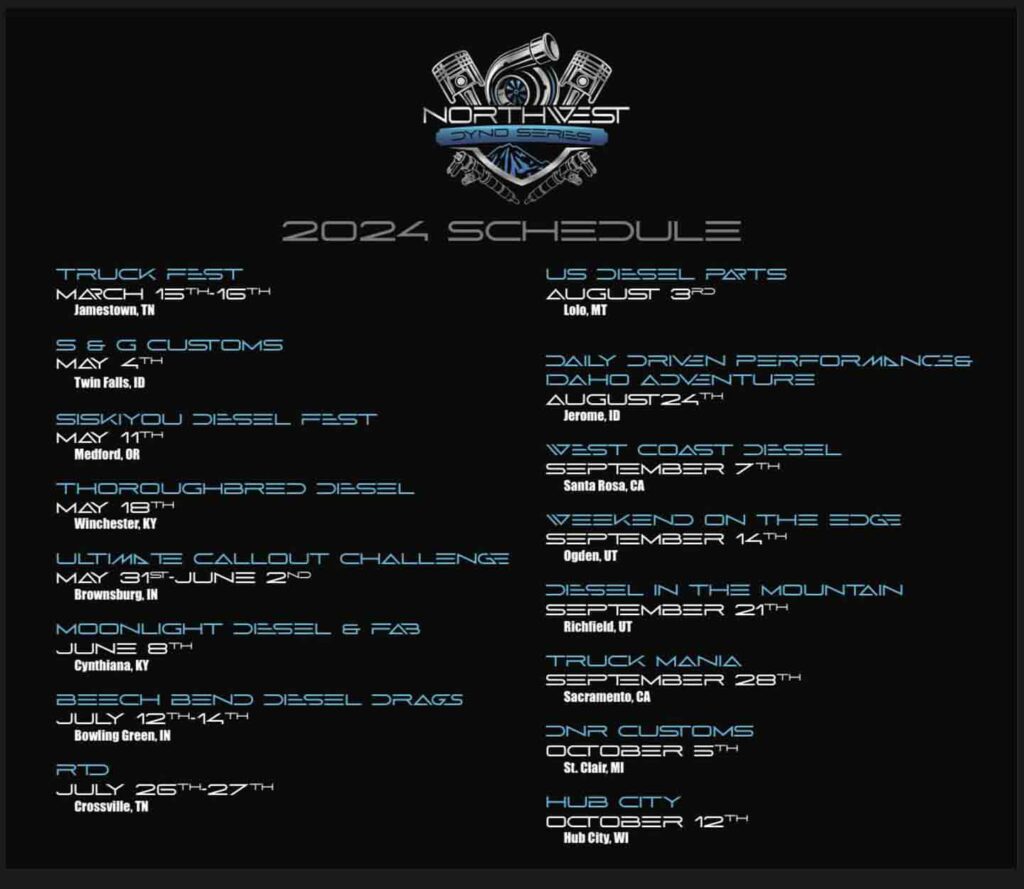 Northwest Dyno Series 2024 Schedule