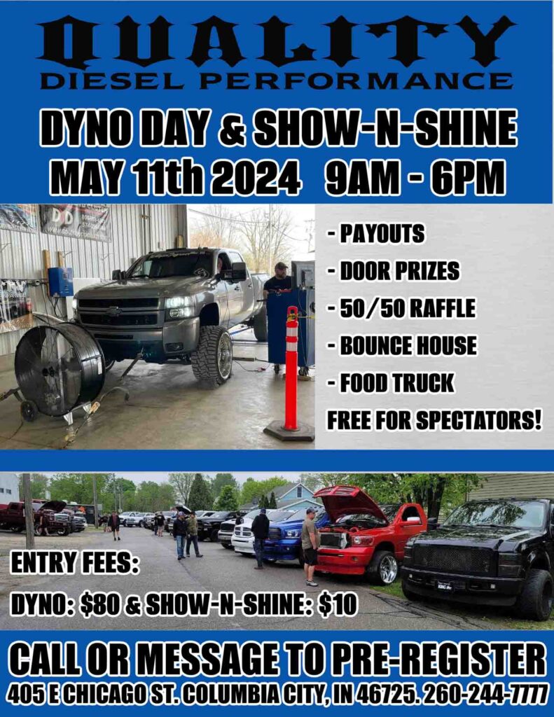 Quality Diesel Performance Dyno Day Show N Shine Flyer