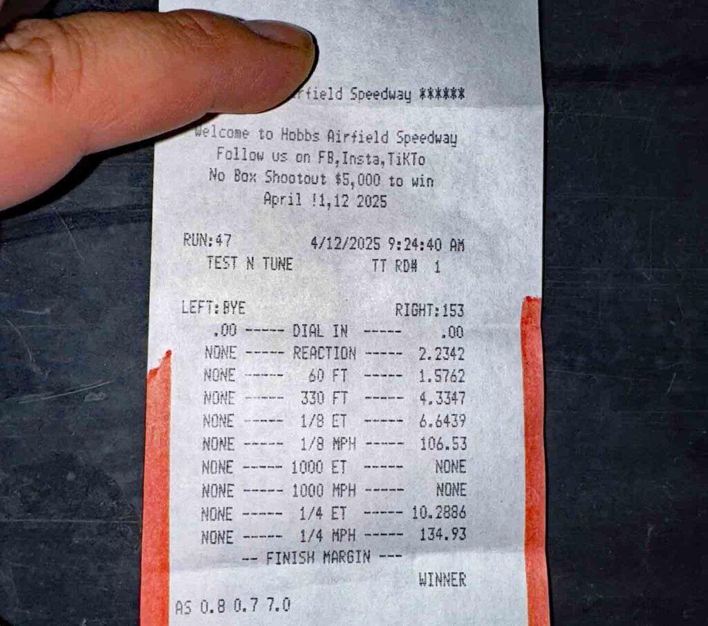 Drag Race Time Slip L5P Duramax Diesel Chevrolet Silverado 2500 HD Record