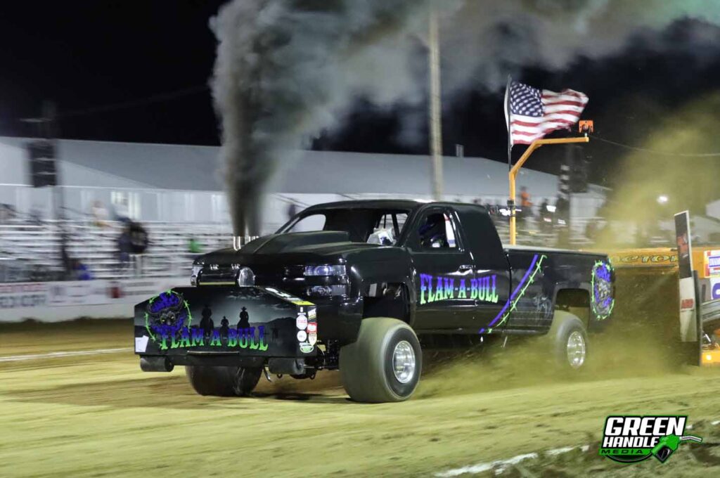 Flam A Bull Super Stock 4x4 Diesel Truck Pull Triple Turbo Dodge Ram