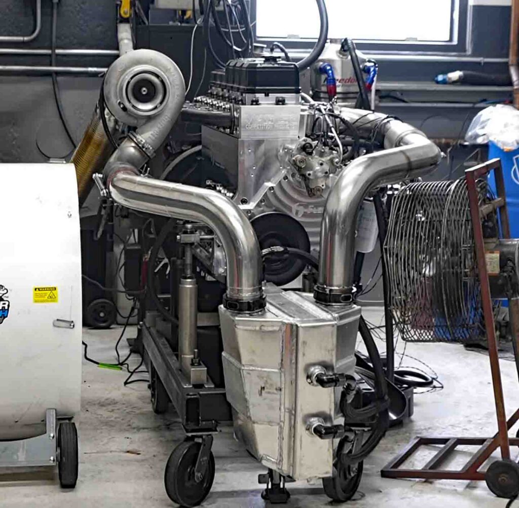 Greg A Billet Aluminum Cummins Diesel Engine Dyno Fleece Wagler Single Turbo