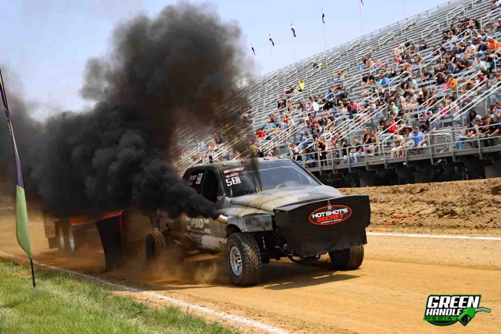Diesel Truck Pulling Cummins Dodge Ram Mega Cab Sled UCC Single Turbo