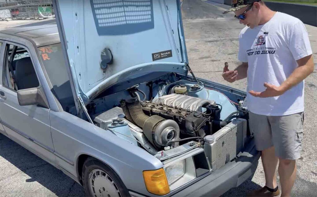 Mercedes-Benz 190D Diesel Car Sedan OM606 Engine Drag Racing Turbo Nitrous