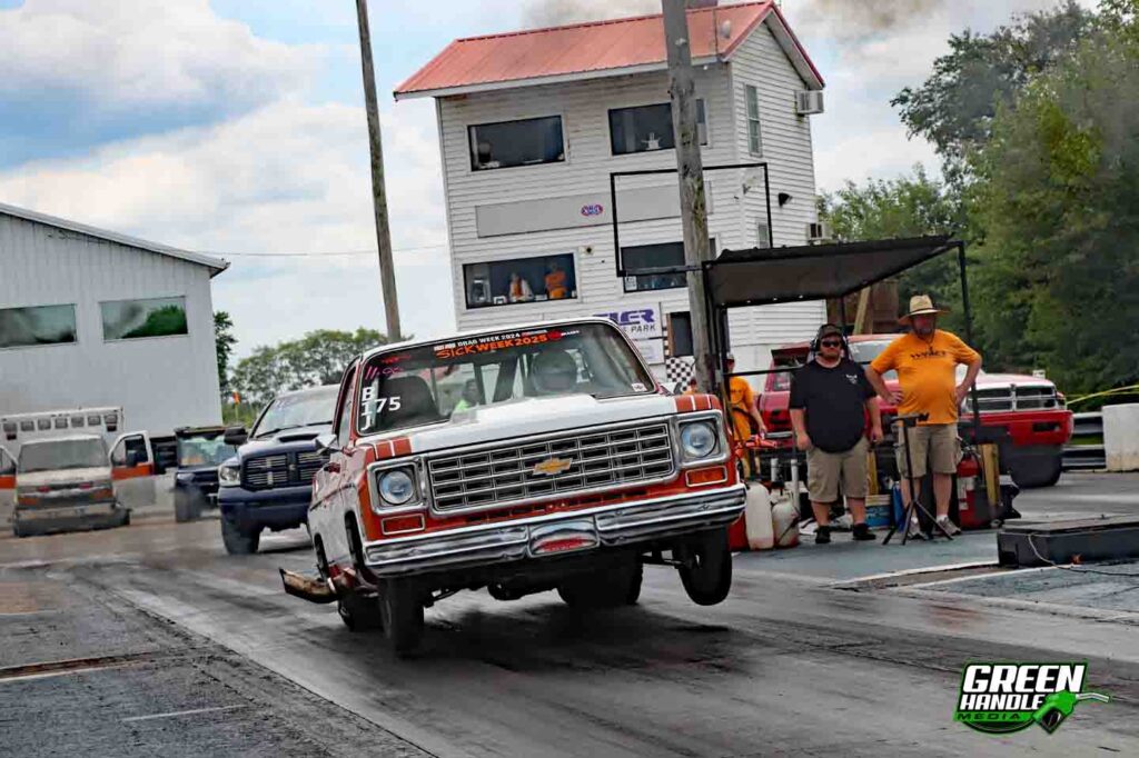 1975 Chevy Square Body Cummins Swap Wheels Up Diesel Drag Race