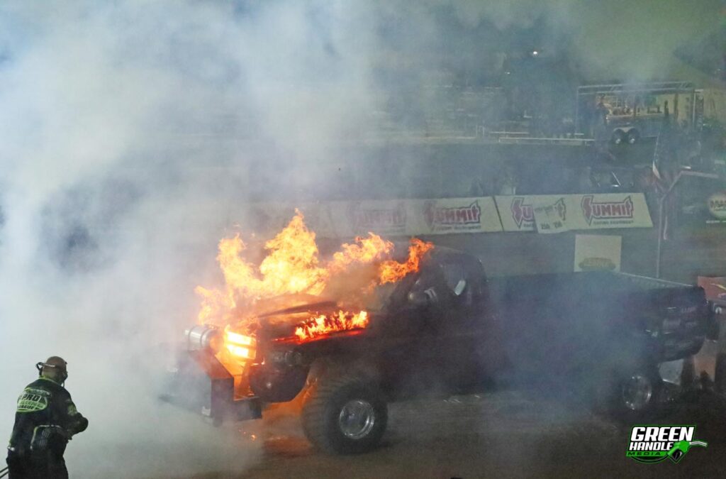 Fire Explosion O-Line Dodge Ram Super Stock Triple Turbo Cummins Diesel Truck