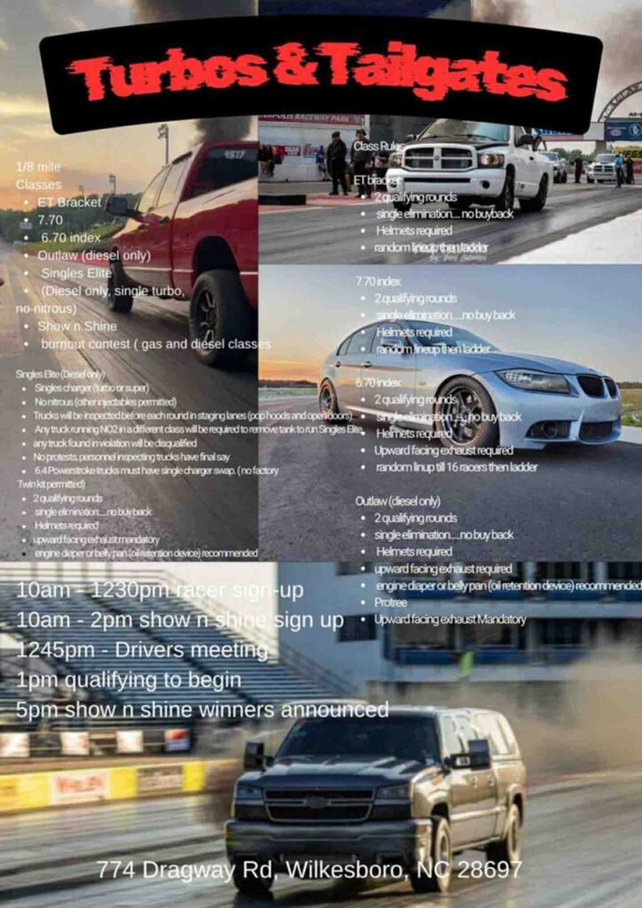Turbos And Tailgates Diesel Truck Event Flyer Show N Shine