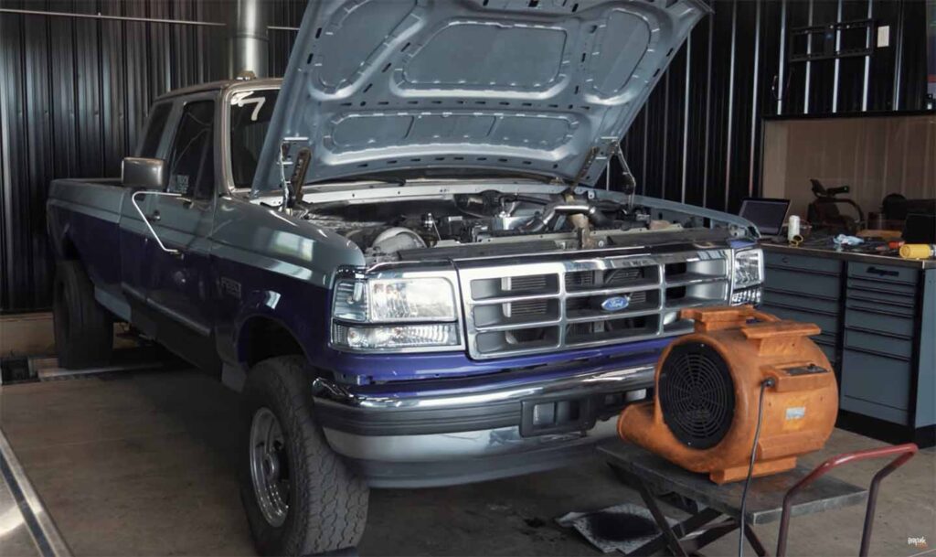 OBS Ford Cummins Swap DJ Enforcer Diesel Engine F250 Firepunk Dyno