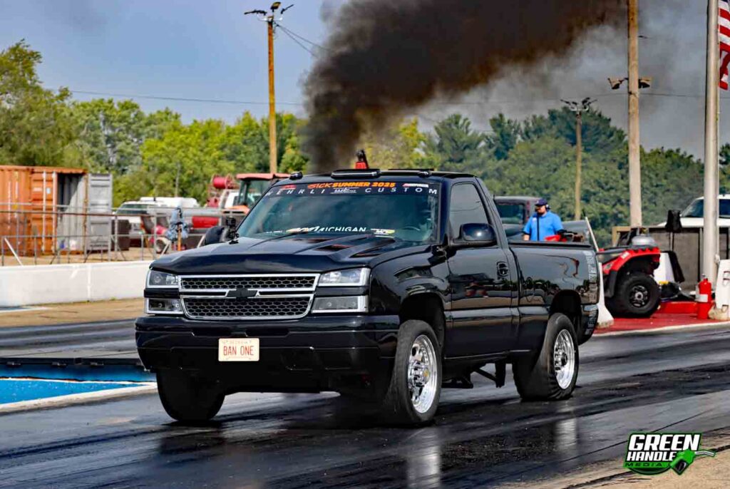 WC Fab Short Bed Silverado LB7 Duramax Compount Turbo Drag Truck
