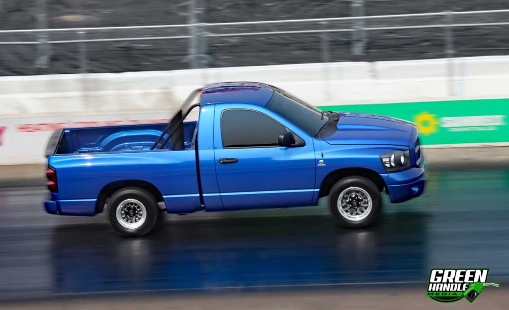 Blue 2008 Dodge Ram 1500 Cummins Swap Diesel Drag Truck