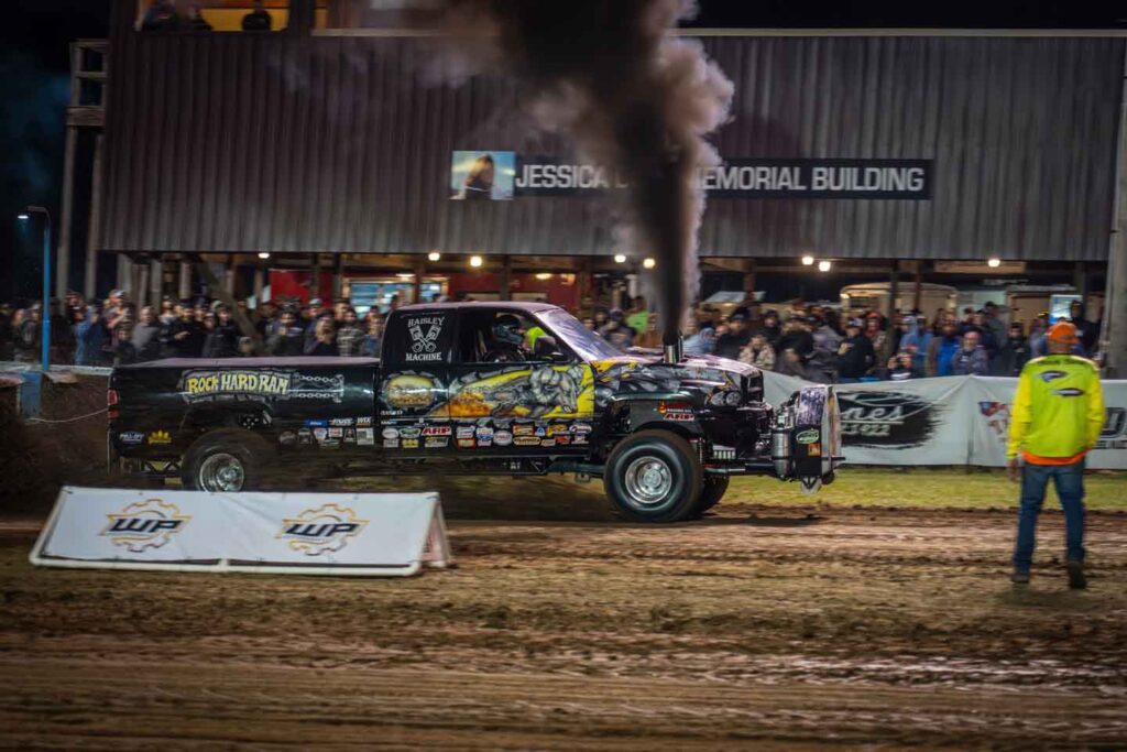 Rock Hard Ram Triple Turbo Super Stock Diesel Truck Pull WP Developments