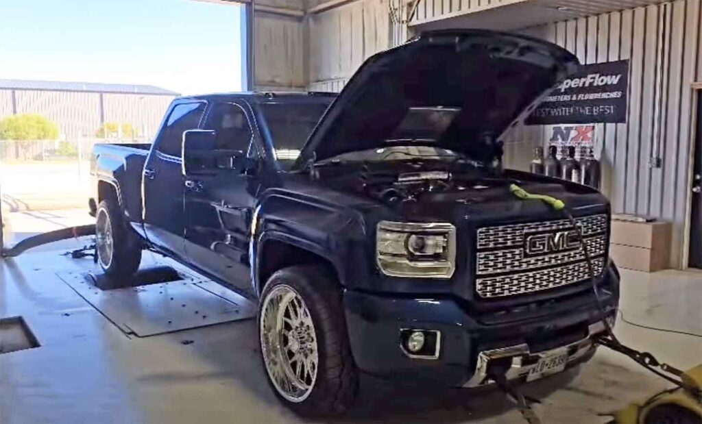 L5P Duramax Chassis Dyno Horsepower Record Most Powerful GMC Sierra Diesel
