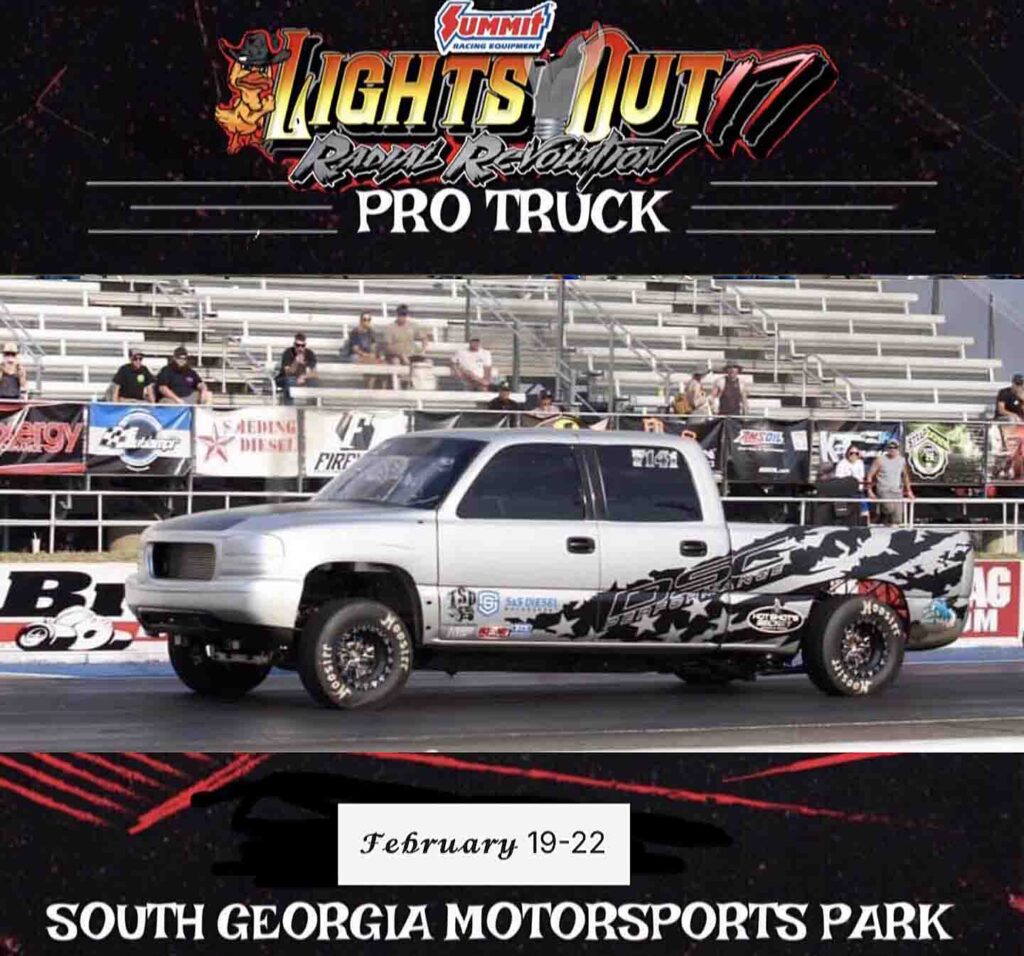 Duramax Diesel Drag Racing 4x4 GMC Sierra 2500 HD Lights Out
