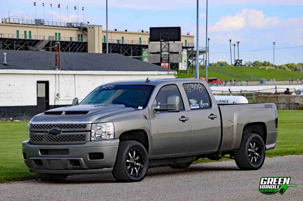 Silver Bullet Duramax LML Silverado 4x4 Diesel Drag Race Record