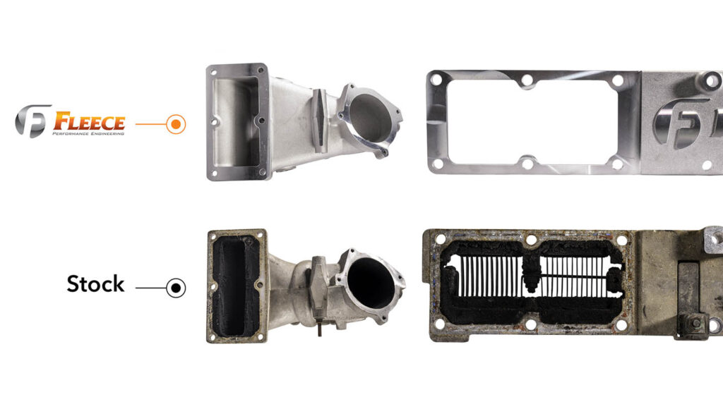 Fleece Vs Factory 6.7L Cummins Intake Horn Runner Plate Plenum Diesel Airflow Parts