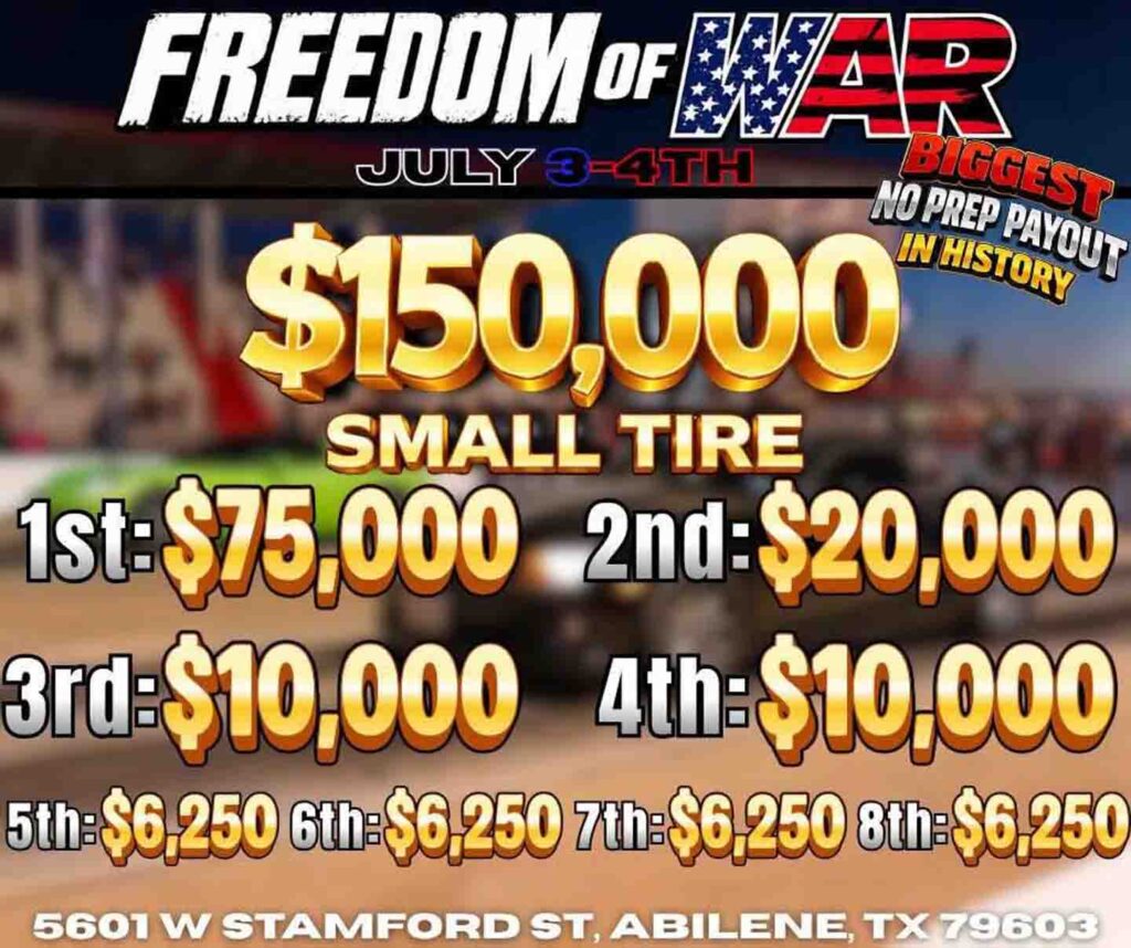 Freedom of War No Prep Drag Race Event Diesel 4x4 Trucks