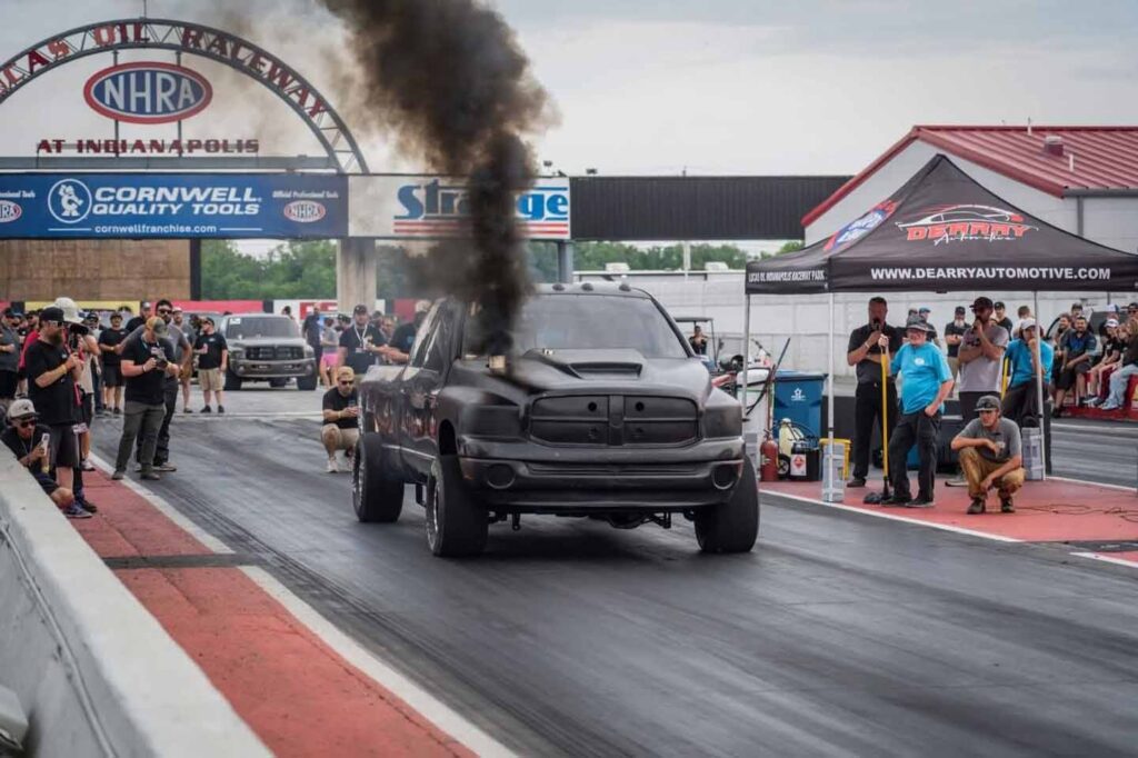 Drag Racing Diesel 4x4 Truck Ultimate Callout Challenge Indianapolis Lucas Oil Raceway