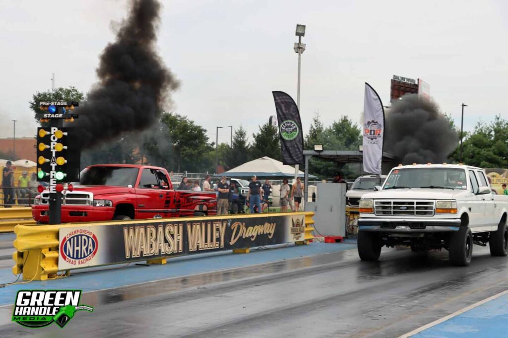 Ford Vs Dodge Cummins 7.3L Powerstroke 4x4 Trucks Drag Racing
