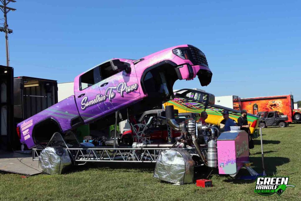 Super Stock Diesel Truck Pits Cummins 4x4 Sled Pulling