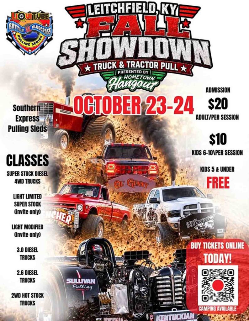 Diesel Truck Tractor Pull Sled Event Leitchfield Fall Showdown Super Stock Limited Pro